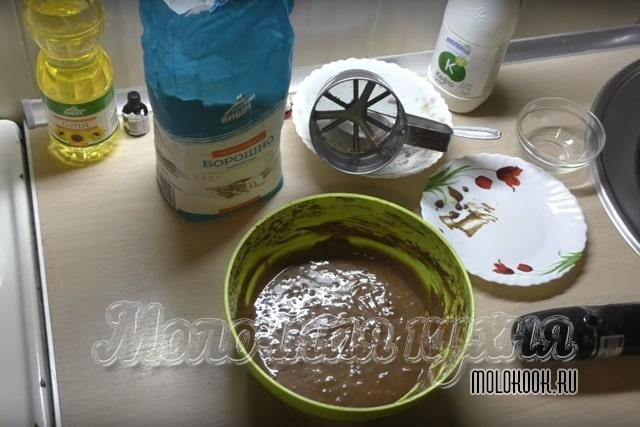 Шоколадное тесто на панкейки